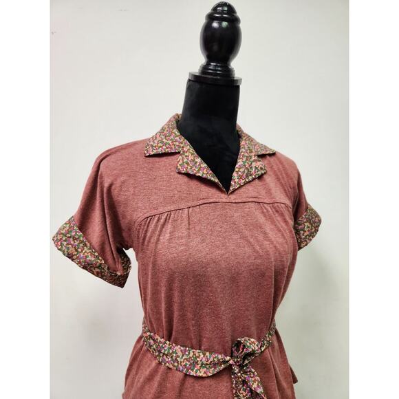 Vtg 70s Tejo Of California Women's Skirt Set Large Terracotta No Size Tag - Picture 4 of 13